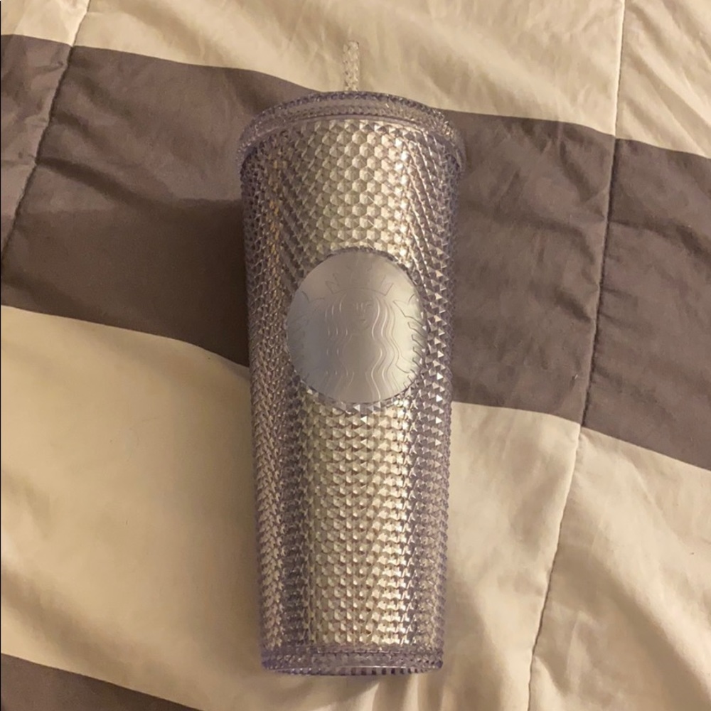 Silver/white studded Starbucks cup never used